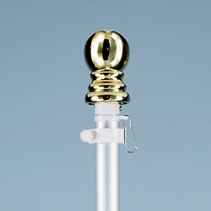 2 Piece Spinning Flagpole w/ Ball