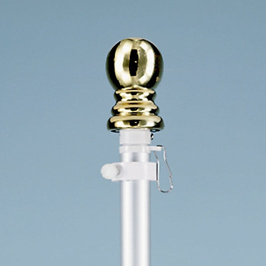 2 Piece Spinning Flagpole w/ Ball