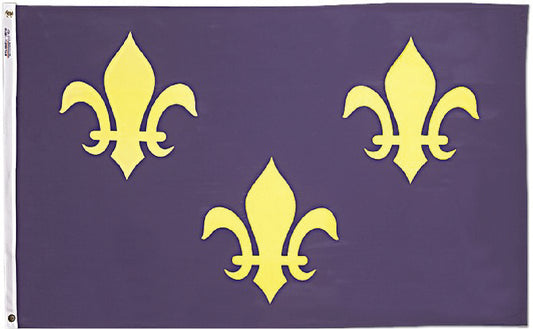 Blue French Fleur-De-Lis Flag