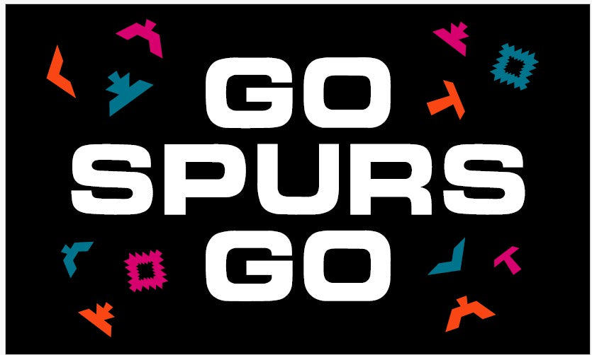 Spurs Fiesta Confetti  Flag