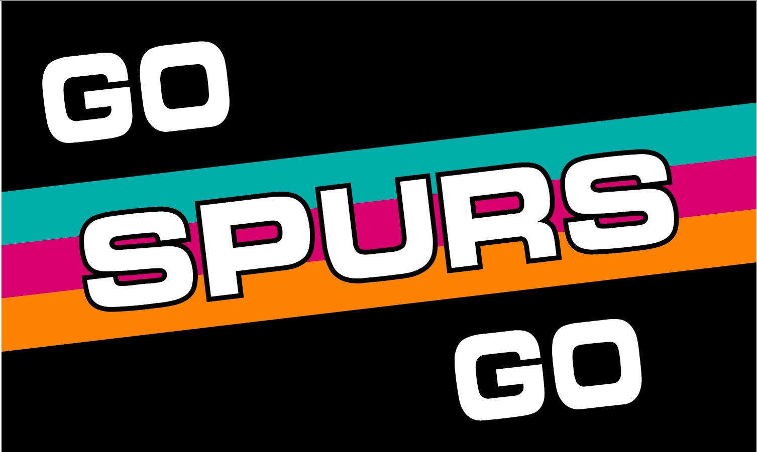 Spurs Fiesta Stripe Flag