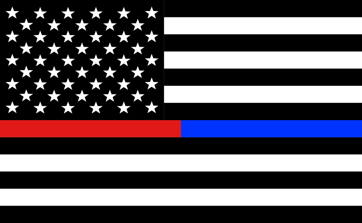 U.S. Thin Red & Blue Line Flag (Nylon)