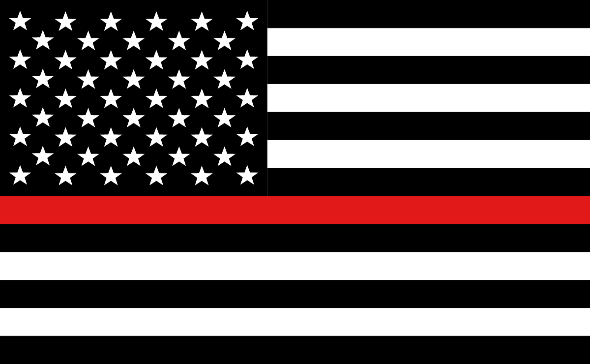 U.S. Thin Red Line Flag (Nylon) – Dixie Flag & Banner Company